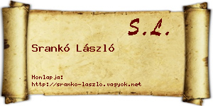 Srankó László névjegykártya