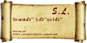 Srankó László névjegykártya